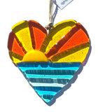 Sunshine’s in my heart fused glass suncatcher - The C Glass Studio