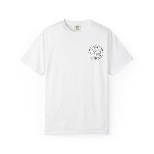 Surfboard Art T-Shirt — Coastal Wave Trio Graphic (The C Glass Studio)