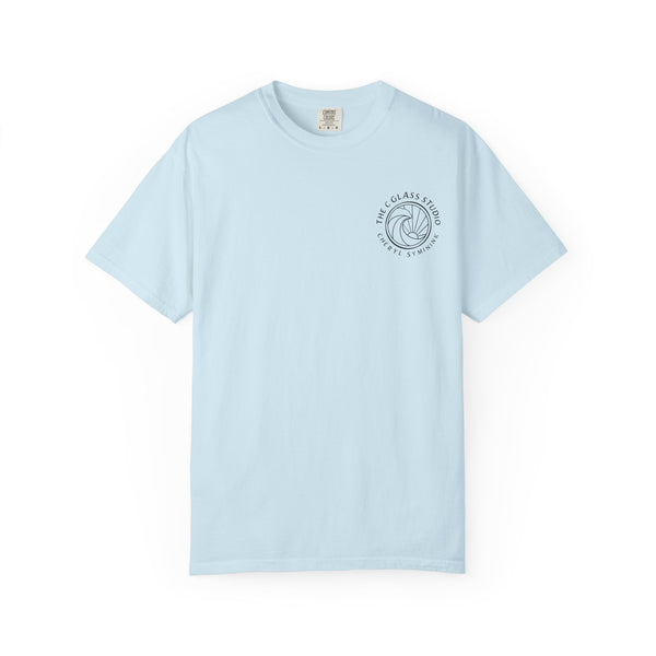 Surfboard Art T-Shirt — Coastal Wave Trio Graphic (The C Glass Studio)