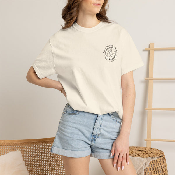 Surfboard Art T-Shirt — Coastal Wave Trio Graphic (The C Glass Studio)