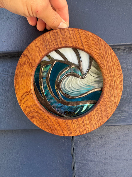 Wave light up stained glass