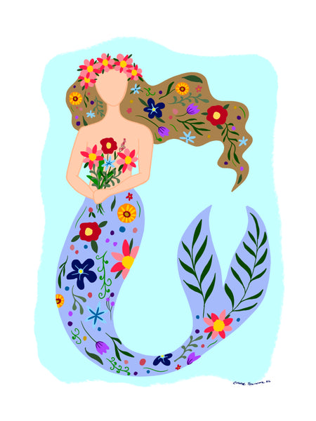 Meadow Mermaid Print