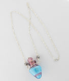 Vessel Bead Necklace Purple and Blue —The C Glass Studio