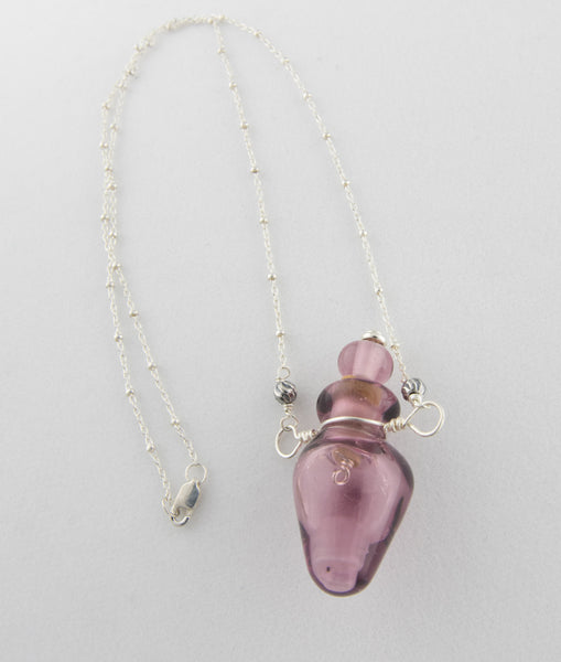 Vessel Bead Necklace in Purple —The C Glass Studio