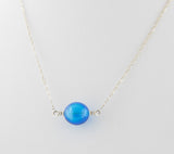 Blue Bubble Bead Necklace —The C Glass Studio