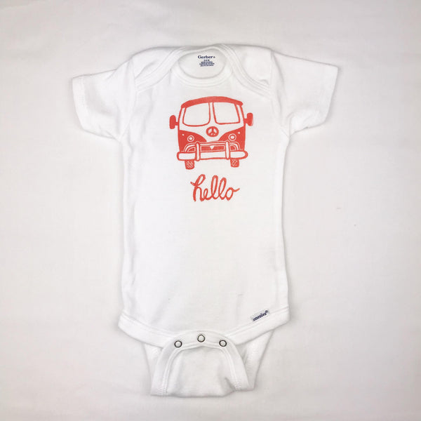 VW Bus One Piece Baby Outfit —The C Glass Studio