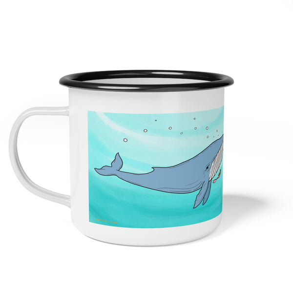 Whale and Mermaid Enamel Camp Cup