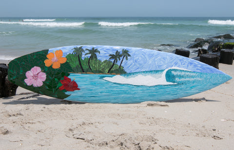 Paradise Found Mosaic Surfboard —The C Glass Studio