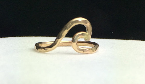 Gold Filled Wave Ring —The C Glass Studio