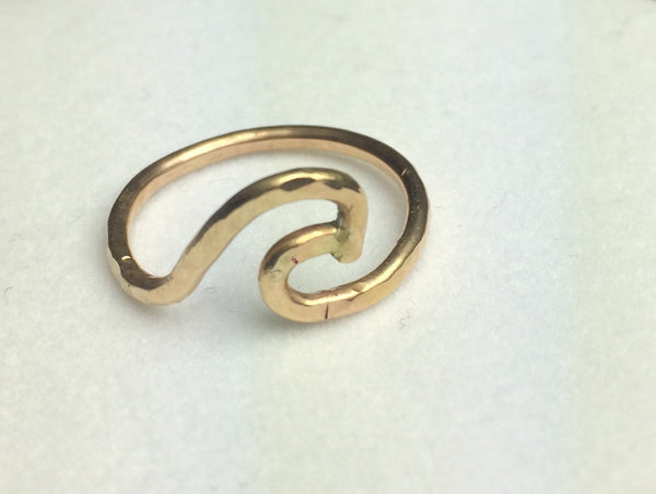 Gold Filled Wave Ring —The C Glass Studio