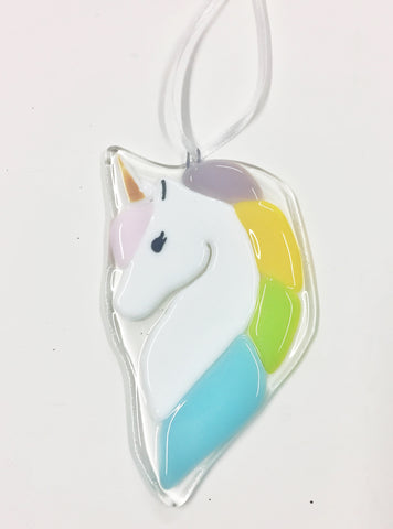 Unicorn Ornament —The C Glass Studio