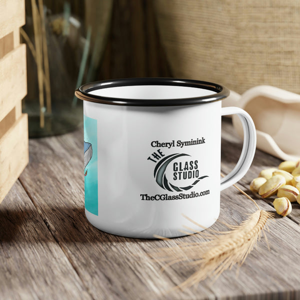Whale and Mermaid Enamel Camp Cup