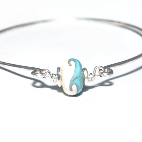 Wave Bead Bangle Bracelet —The C Glass Studio