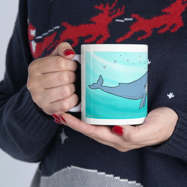 Whale and Mermaid Ceramic Mug 11oz
