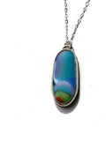 Fused glass tumbled Necklace —The C Glass Studio