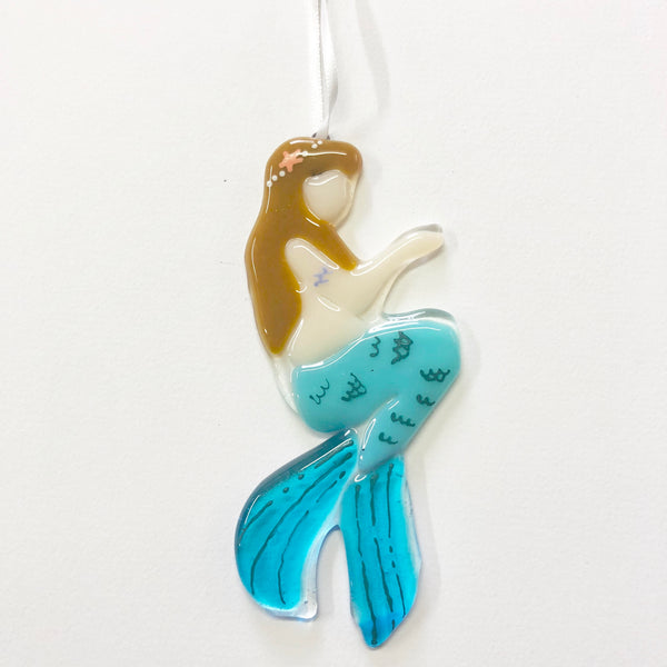 Mermaid Ornament —The C Glass Studio