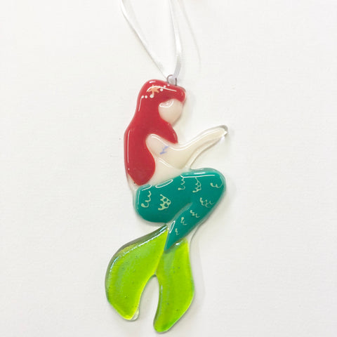 Mermaid Ornament —The C Glass Studio