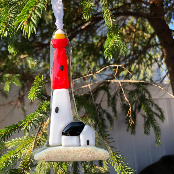 Barnegat Lighthouse Ornament —The C Glass Studio