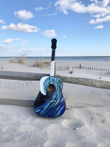 Wave Mosaic Guitar —The C Glass Studio