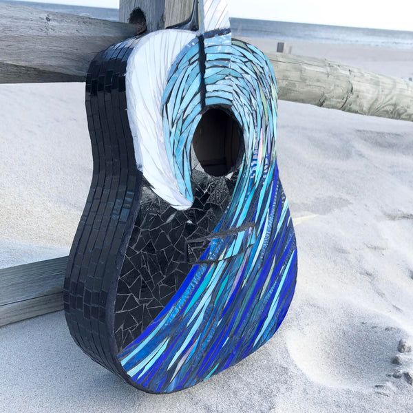 Wave Mosaic Guitar —The C Glass Studio