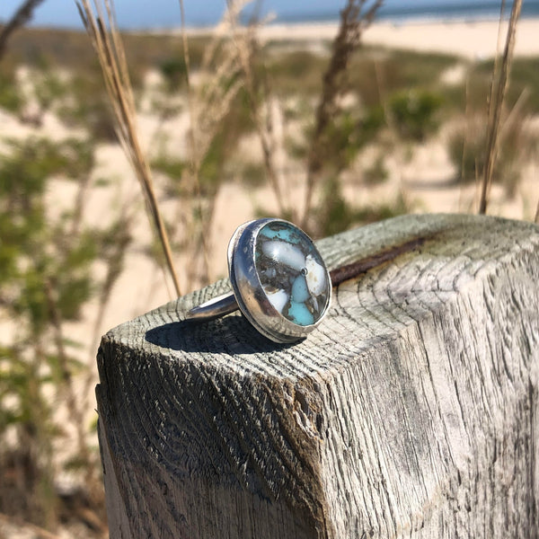 Fused Glass Sterling Silver Ring —The C Glass Studio